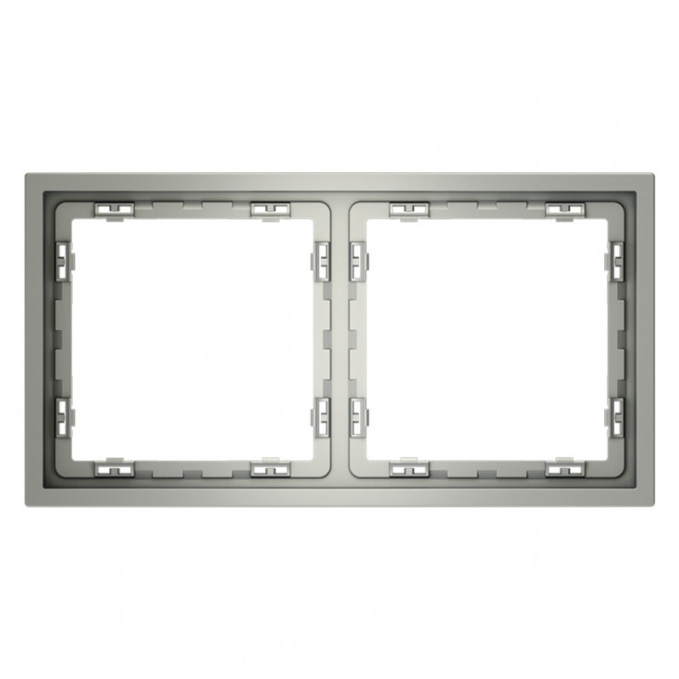 Рамка 2 поста VOLTUM VLS100205 сталь