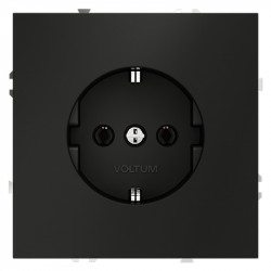 Розетка встраиваемая S70 с заземлением 16А VOLTUM VLS040108 черный