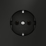 Розетка встраиваемая S70 с заземлением 16А VOLTUM VLS040108 черный