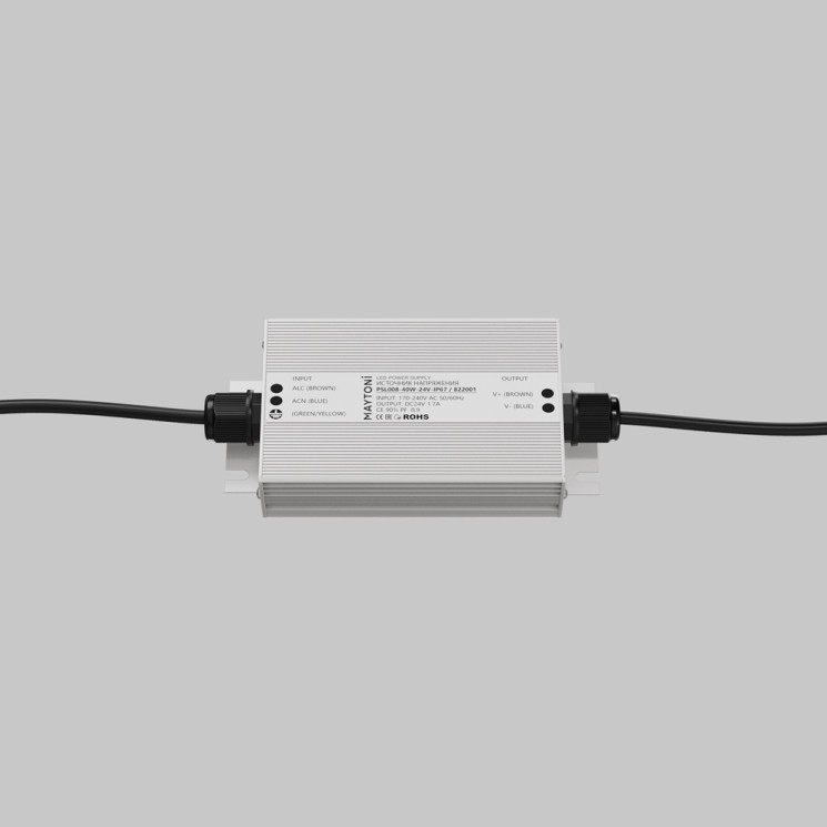Блок питания Maytoni PSL008 24В 40Вт IP 67 822001 58х25х125мм