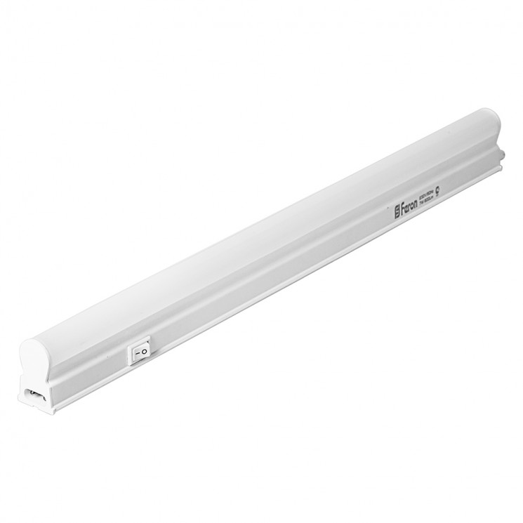Светильник со светодиодами линейный FERON 4000K 4W в пластиковом корпусе с выключателем и сетевым шнуром, AL5038 27945