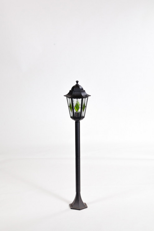 Садово-парковый светильник YAOHUALUX 79806lg Bl PETERSBURG lead GLASS