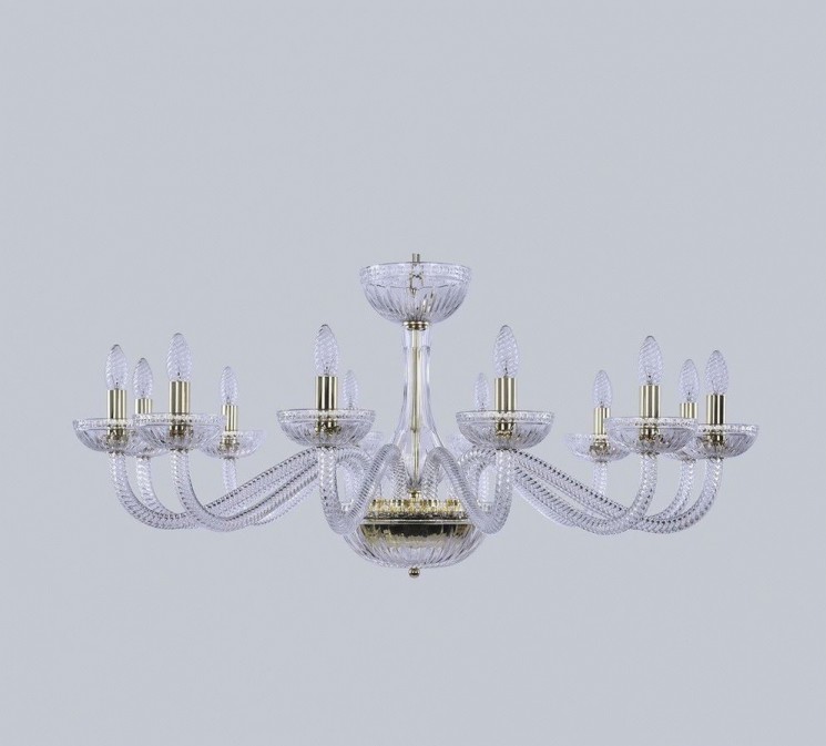 Хрустальная люстра 1311/12/360 G Cl/Clear/M-1G Bohemia Ivele Crystal