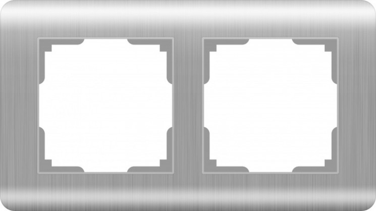 Рамка на 2 поста Werkel W0022106 (WL12-Frame-02 Серебряный)