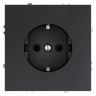 Розетка встраиваемая S70 с заземлением 16А VOLTUM VLS040107 графит