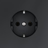 Розетка встраиваемая S70 с заземлением 16А VOLTUM VLS040107 графит