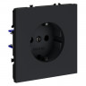 Розетка встраиваемая S70 с заземлением 16А VOLTUM VLS040107 графит