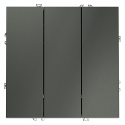 Выключатель трехклавишный VOLTUM VLS030106 титан