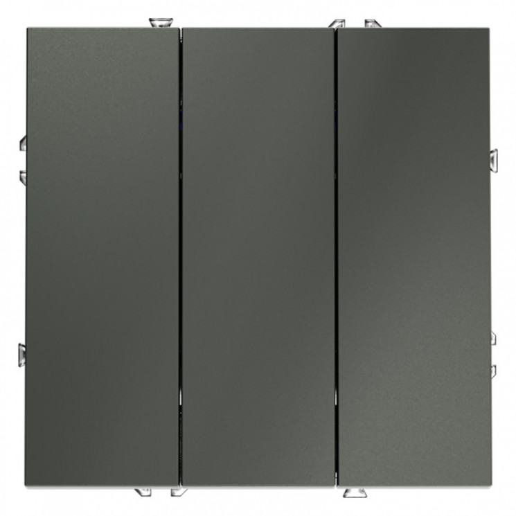 Выключатель трехклавишный VOLTUM VLS030106 титан