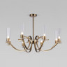 Потолочная люстра с гранеными плафонами Eurosvet 60141/8 латунь Rosher