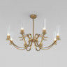 Потолочная люстра с гранеными плафонами Eurosvet 60141/8 латунь Rosher