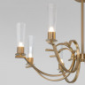 Потолочная люстра с гранеными плафонами Eurosvet 60141/8 латунь Rosher