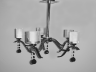 Люстра на штанге Astella 20022-5C 5хG9 Хром/стекло/черное стекло(Ск)