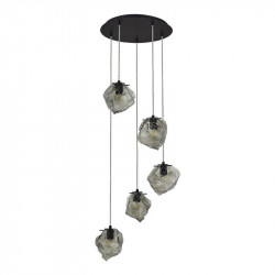 Светильник подвесной ST-Luce Черный/Серо-зеленый E14 5*40W PORTICI            SL1175.403.05