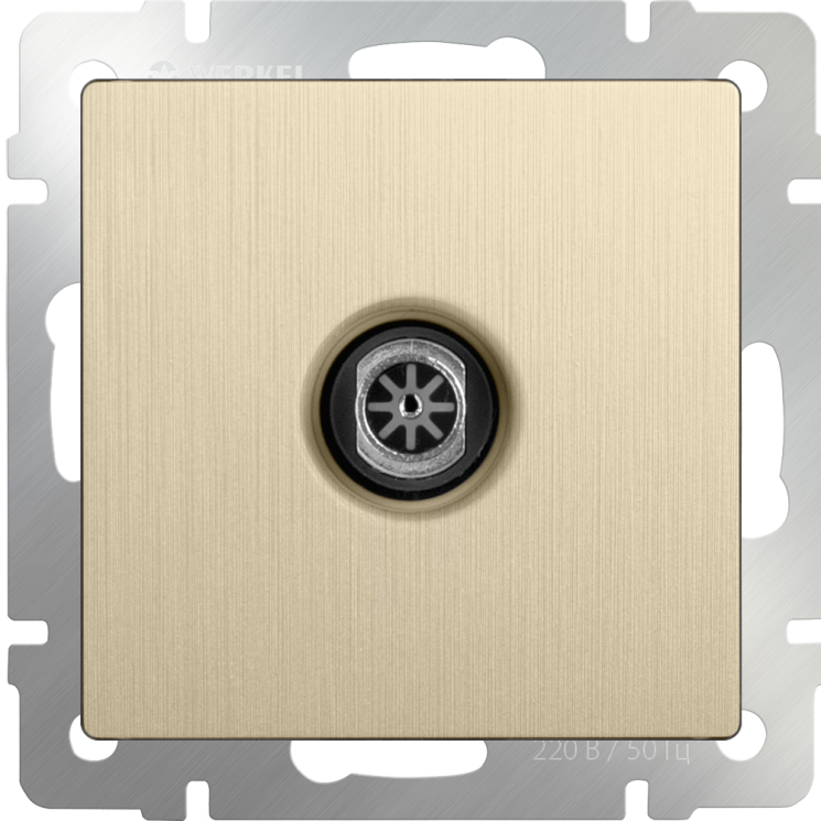 ТВ-розетка оконечная  шампань рифленый Werkel W1183010 (WL10-TV)