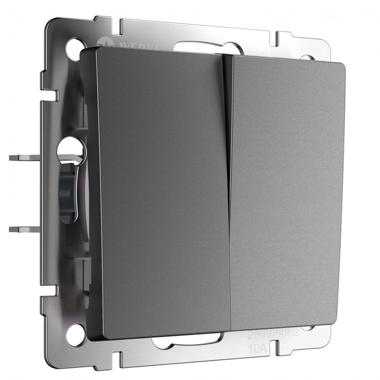 Выключатель двухклавишный (графит матовый) W1120064 Werkel