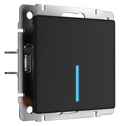 Сенсорный выключатель одноклавишный с подсветкой 1000 Вт (черный матовый) W4510008 Werkel