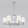 Подвесная люстра с тканевыми абажурами Eurosvet 60146/6 никель Caprera