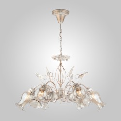 Подвесной светильник  Eurosvet Афелия 60021/6 белый с золотом