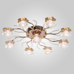 Потолочный светильник  Eurosvet Philadelphia 4831/9 золото/синий+красный+фиолетовый