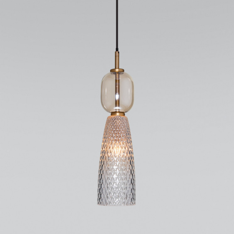 Подвесной светильник Eurosvet 50211/1 янтарный GLOSSY