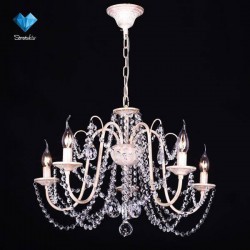 Люстра Eurosvet 10035/5 белый с золотом/прозрачный хрусталь