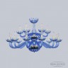 Хрустальная люстра 1311/12+6/360/2d G Aq/Aquamarine/M-1H Bohemia Ivele Crystal