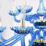 Хрустальная люстра 1311/12+6/360/2d G Aq/Aquamarine/M-1H Bohemia Ivele Crystal