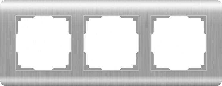 Рамка на 3 поста Werkel W0032106 (WL12-Frame-03 Серебряный)