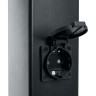 Светильник садово-парковый с розеткой Feron DH0207 E27 230V черный Высота 75 см Ширина 8 см 11682