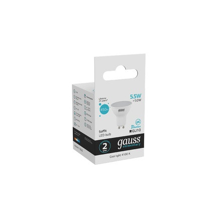 Лампа Gauss LED 13626 6W GU10 4100K