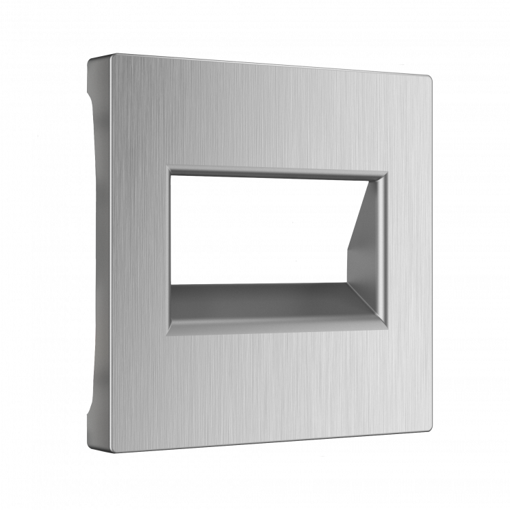 Накладка для двойной розетки Еthernet RJ-45 (серебряный рифленый) W1191109 Werkel