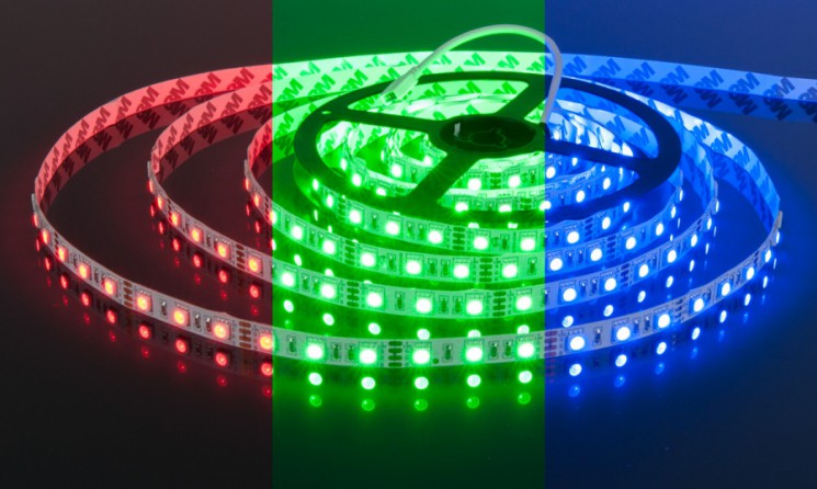 Светодиодная лента Elektrostandard 5050/60 12V 60 LED 14,4W IP20 RGB Мульти 5М