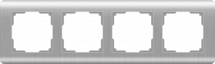 Рамка на 4 поста Werkel W0042106 (WL12-Frame-04 Серебряный)