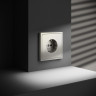Розетка встраиваемая S70 с заземлением 16А VOLTUM VLS040104 шелк