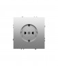 Розетка встраиваемая S70 с заземлением 16А VOLTUM VLS040104 шелк