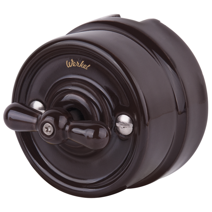 Выключатель на 4 положения двухклавишный коричневый Ретро Werkel W5620014 (WL18-01-05)