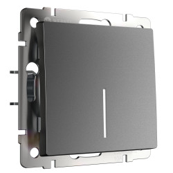 Выключатель одноклавишный с подсветкой (графит матовый) W1110164 Werkel