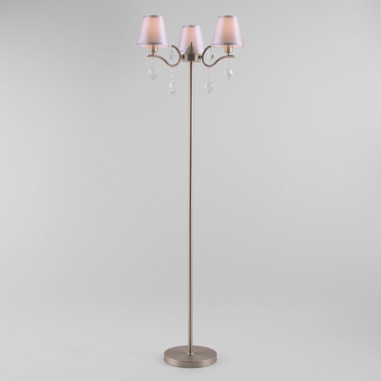 Напольный светильник  Eurosvet Aurelia 01059/3 сатин-никель/прозрачный хрусталь Strotskis
