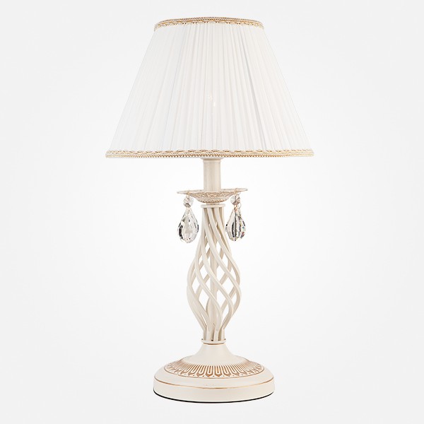 Настольный светильник  Eurosvet Amelia 10054/1 белый с золотом/прозрачный хрусталь Strotskis