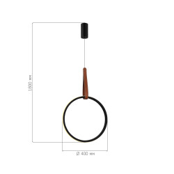 Светильник подвесной ST Luce Черный/Черный, Терракотовый LED 1*20W 4000K        SL6131.403.20