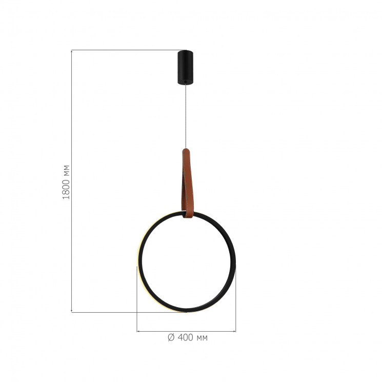 Светильник подвесной ST Luce Черный/Черный, Терракотовый LED 1*20W 4000K        SL6131.403.20