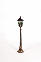 Садово-парковый светильник YAOHUALUX 79807lg Gb PETERSBURG lead GLASS