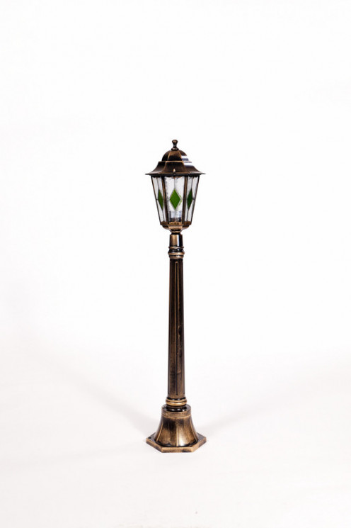 Садово-парковый светильник YAOHUALUX 79807lg Gb PETERSBURG lead GLASS