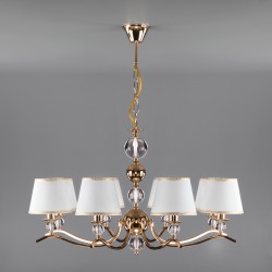 Классическая люстра с абажурами Eurosvet Sortino 60097/8 золото