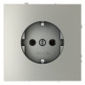 Розетка встраиваемая S70 с заземлением 16А VOLTUM VLS040105 сталь
