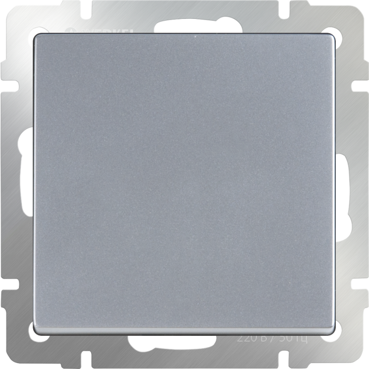 Выключатель одноклавишный проходной серебряный Werkel W1112006 (WL06-SW-1G-2W)