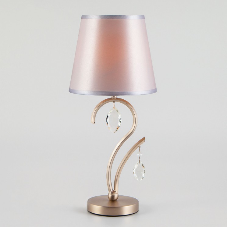 Настольный светильник  Eurosvet Aurelia 01059/1 сатин-никель/прозрачный хрусталь Strotskis