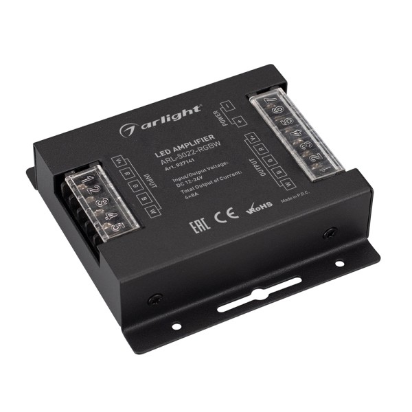 Усилитель Arlight ARL-5022-RGBW 12-24V, 4x8A, 384-768W IP20 Металл, 3 года 027141