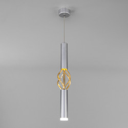 Подвесной светильник Eurosvet 50191/1 LED матовое серебро/матовое золото Lance